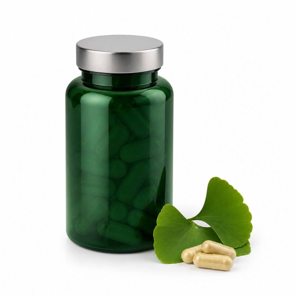 Complément alimentaire au ginkgo biloba présenté seul