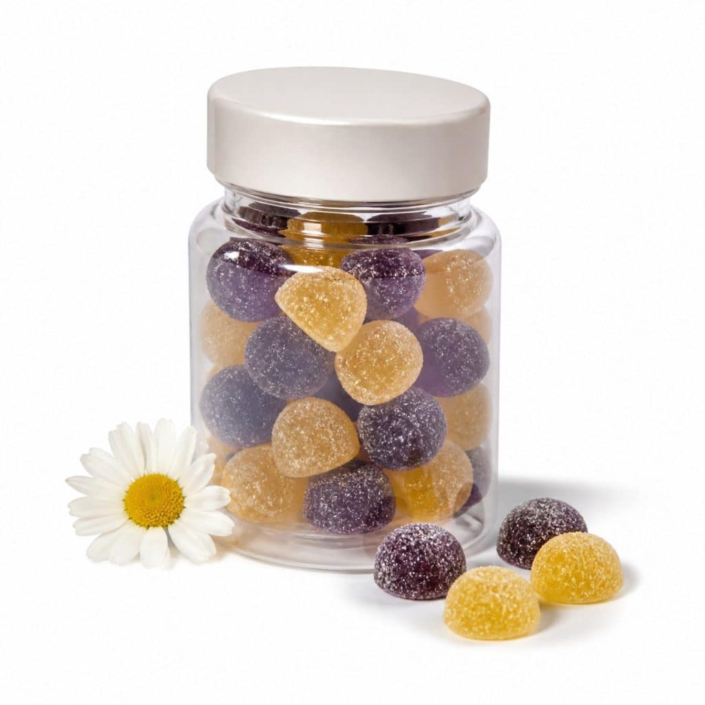 Gummies à la mélatonine et à la camomille présenté seul