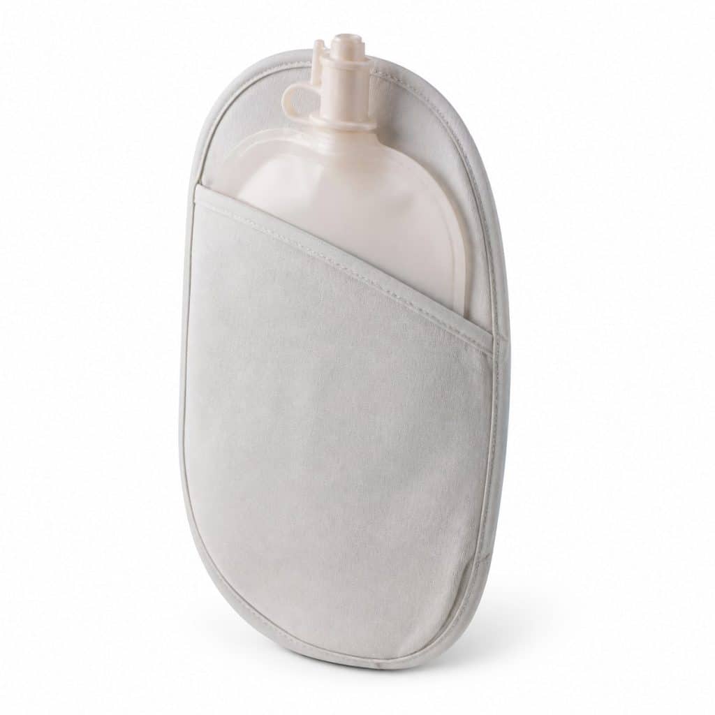 Housse de protection textile pour poche de recueil présenté seul