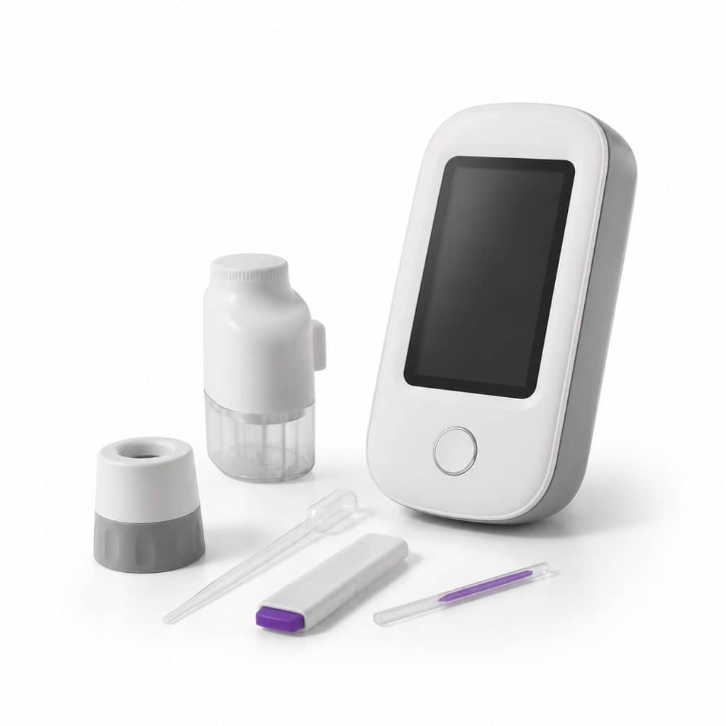 Kit d'autotest de vitamine D par prélèvement capillaire présenté seul