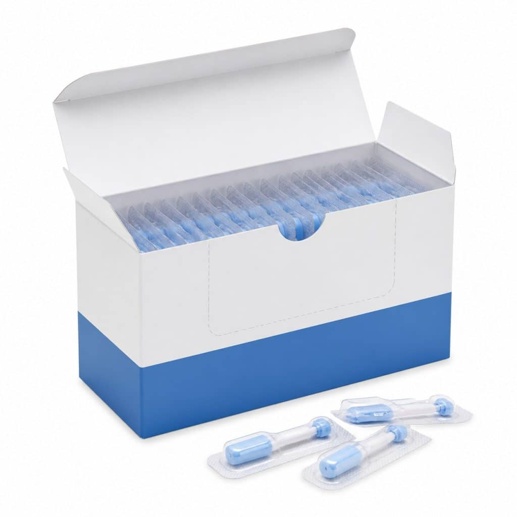 Lancettes stériles à usage unique, boîte de 100 présenté seul
