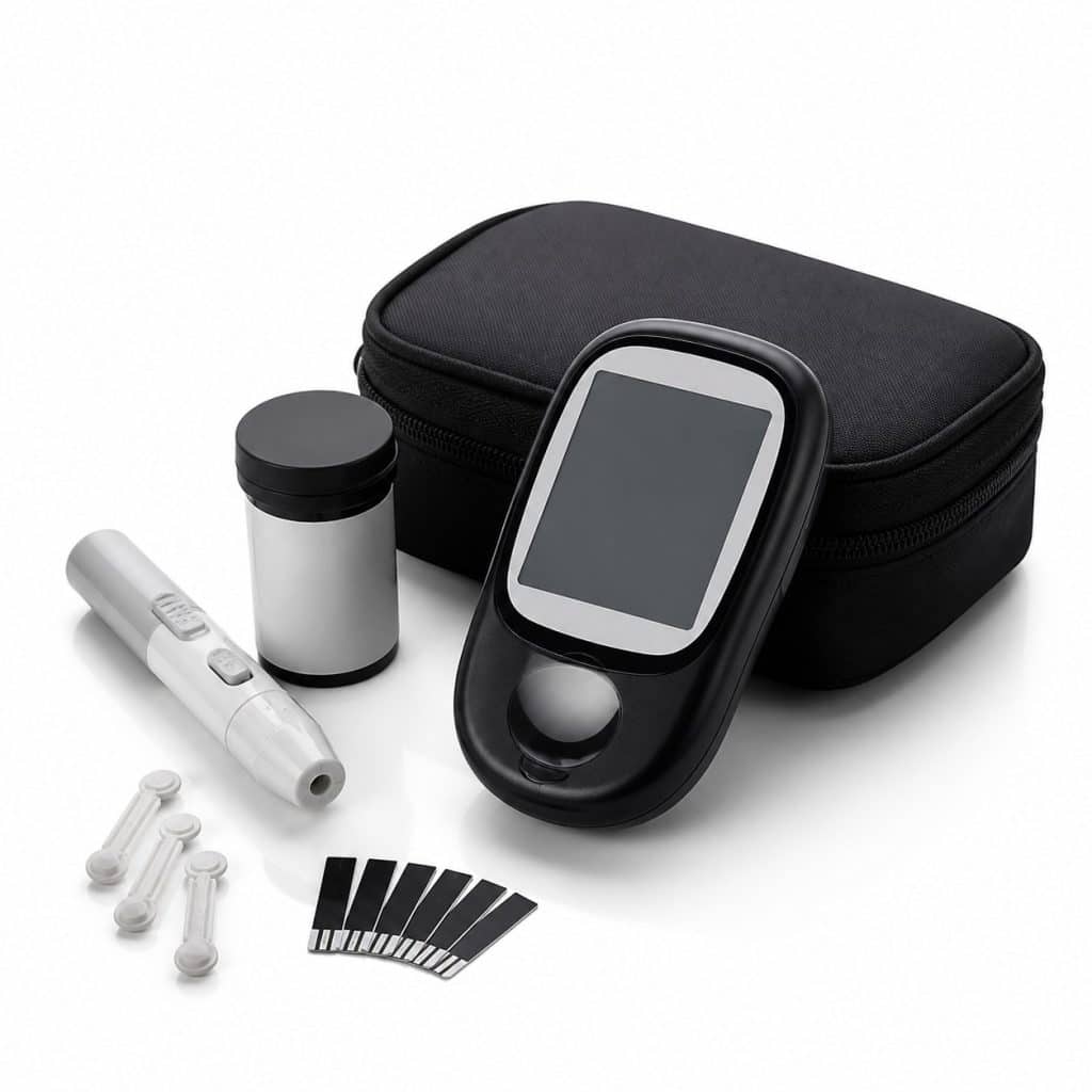 Lecteur de glycémie électronique, kit de base présenté seul