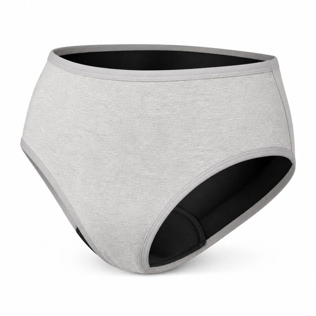 Slip absorbant lavable et réutilisable présenté seul