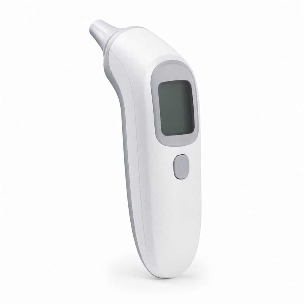Thermomètre auriculaire à infrarouge présenté seul