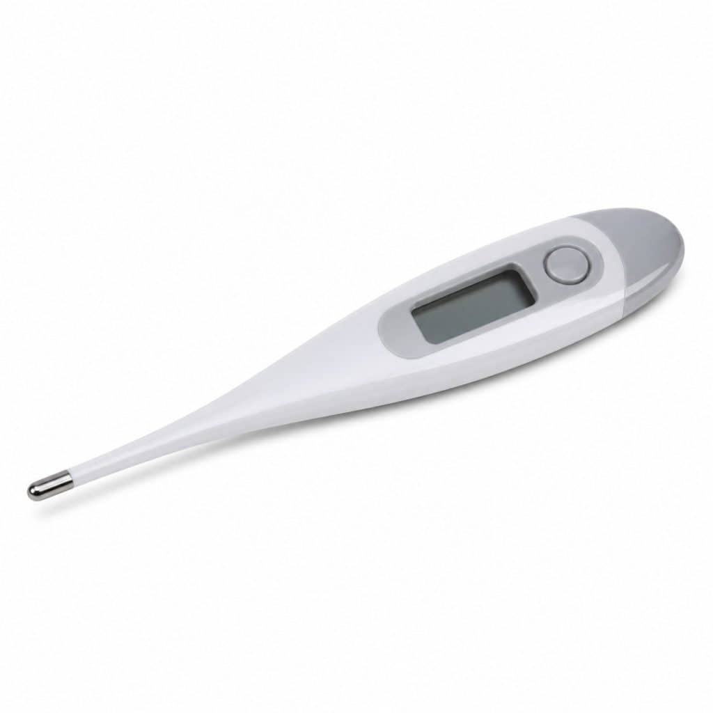 Thermomètre médical classique sans mercure (galinstan) présenté seul
