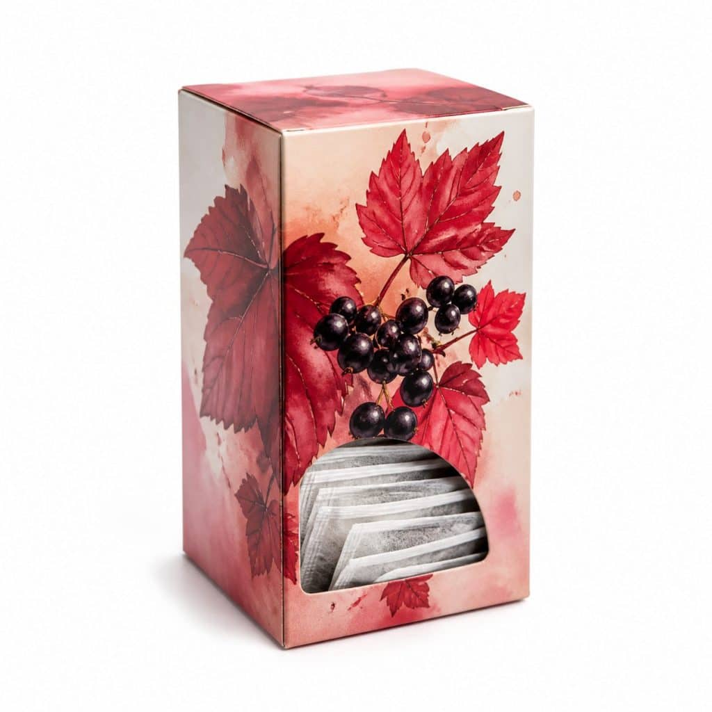 Tisane à la vigne rouge et au cassis présenté seul